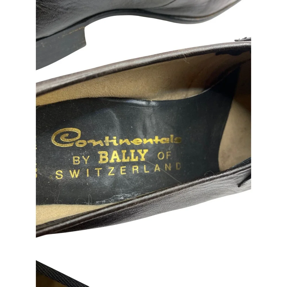 Bally of Switzerland Continentals Severino Brown Leather Tassel Loafers Mens 8.5